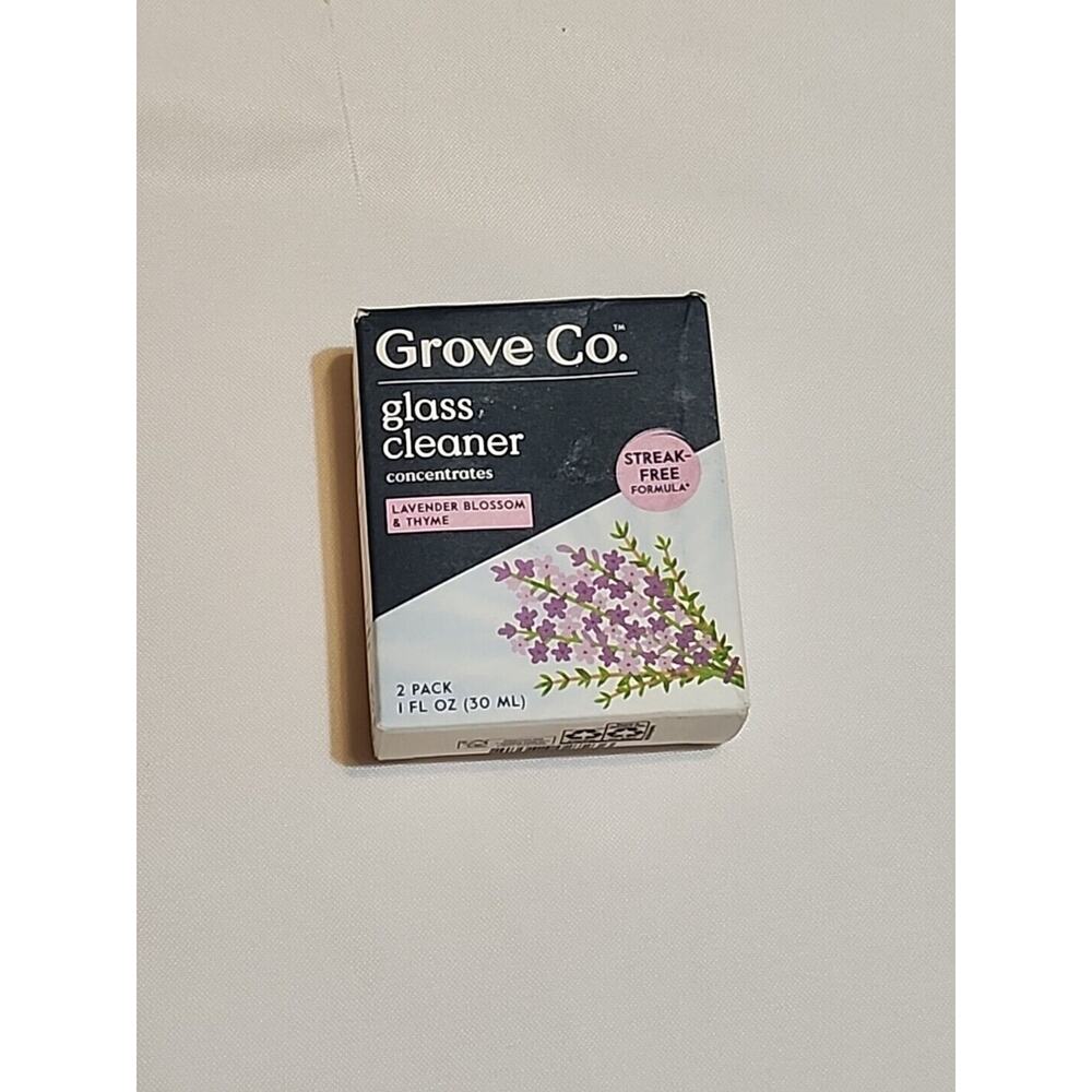 Grove Co. Glass Cleaner Concentrates Lavender Blossom & Thyme 2 Pack 1 fl. oz.